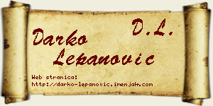 Darko Lepanović vizit kartica